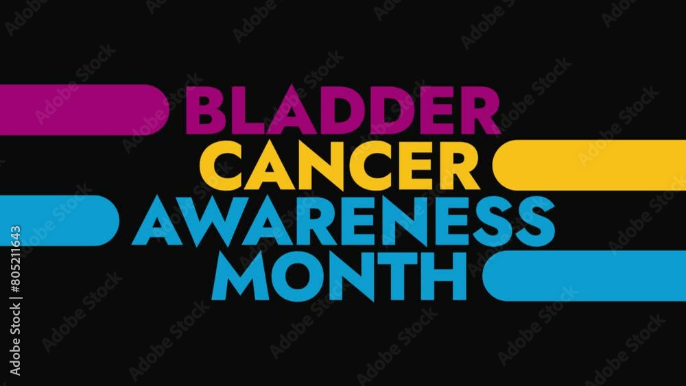 Bladder Cancer Awareness Month colorful motion graphics seamlessly ...