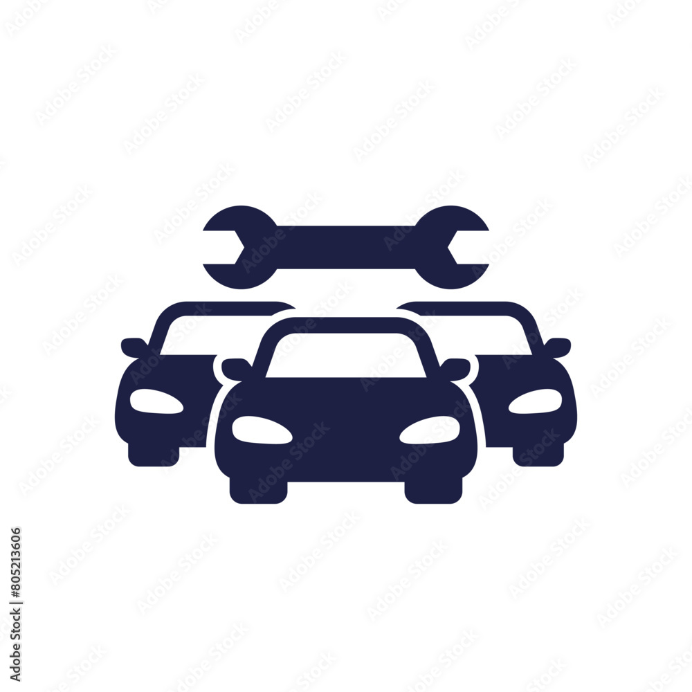 car fleet repair icon on white car fleet repair icon on white