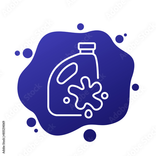 Stain remover line icon, vector