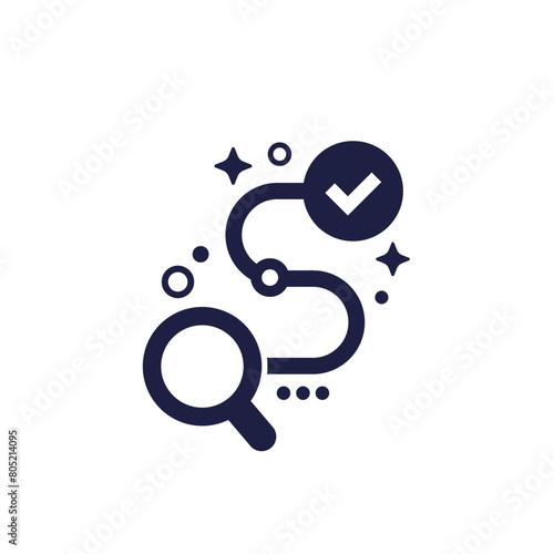 Traceability icon on white, vector