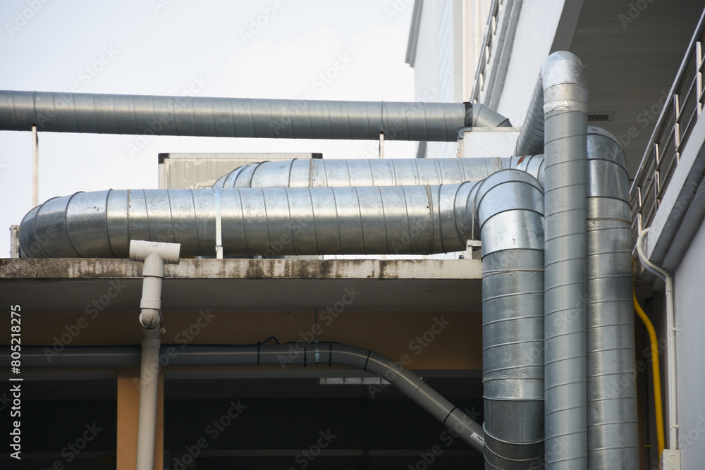 Large air conditioner ventilation ducts Large air conditioner ventilation ducts