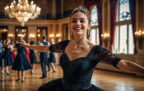 Woman in a ballroom dancing photo