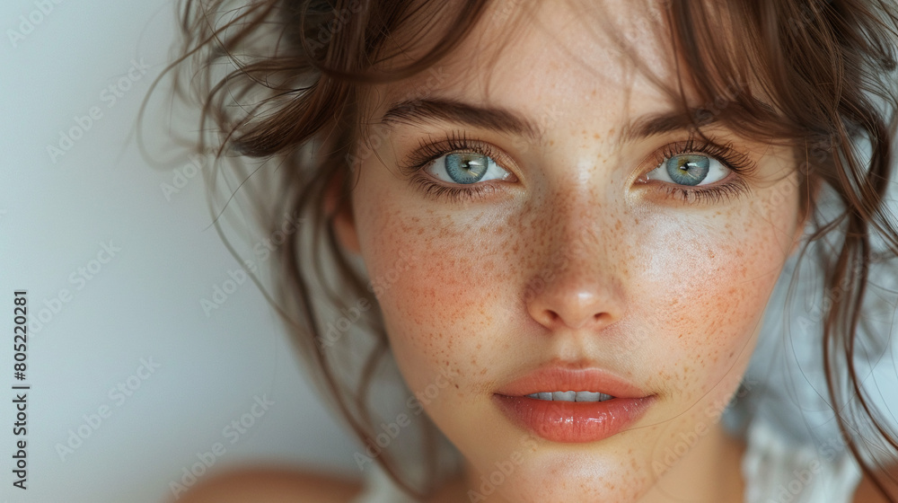 Professional studio photo portrait of a attractive beautiful young woman, stunning girl with natural beauty, natural beauty, a person, with a pronounced emotional expression, widescreen 16:9 Professional studio photo portrait of a attractive beautiful young woman, stunning girl with natural beauty, natural beauty, a person, with a pronounced emotional expression, widescreen 16:9