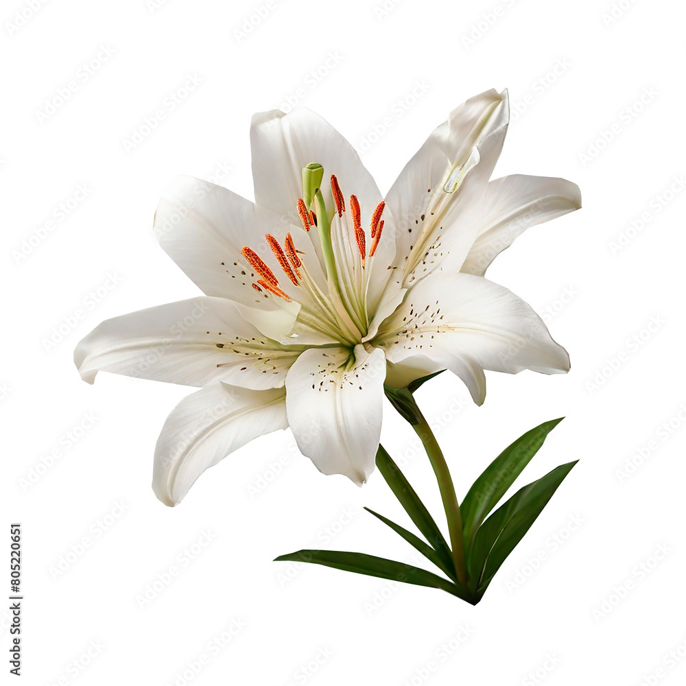 lily flower on isolated background, super realistic photo lily flower on isolated background, super realistic photo