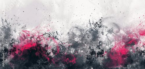 lively sprinkle of rose red and charcoal gray, ideal for an elegant abstract background photo