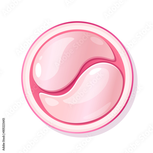 Vector illustration with patches packaging for eye skin care isolated on white background.
