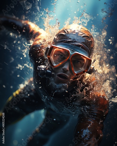 A competitive diving event, focusing on the precision and grace of the divers © Expert Mind
