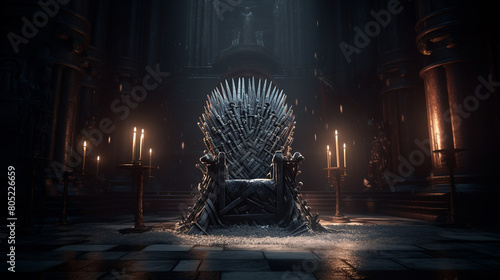 the king's throne in the kings court generative ai  photo