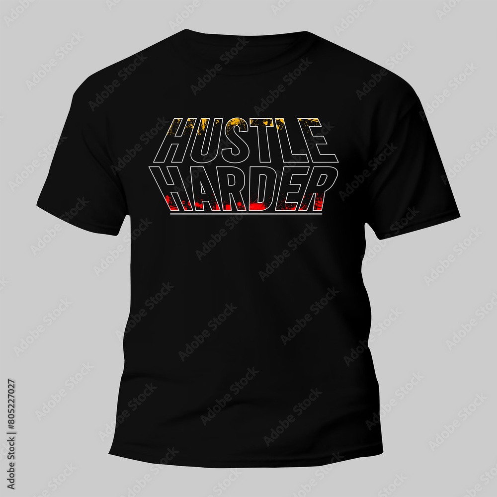 Hustle Hard Inspirational Quotes Slogan Typography for Print t shirt design graphic vector