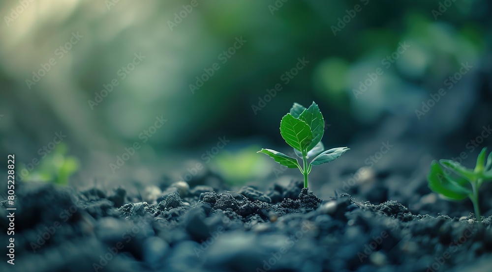 Close Up of a Plant Growing in Dirt Close Up of a Plant Growing in Dirt