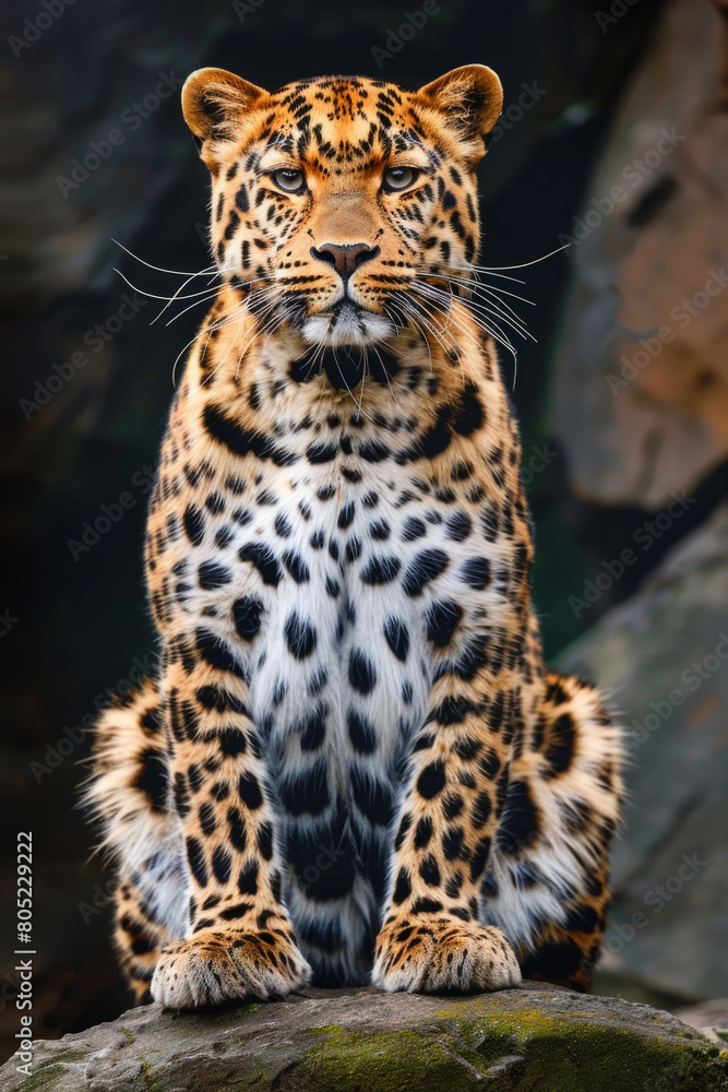 A captivating image of a leopard in its natural habitat showcasing its sleek and powerful physique against a dark background. A captivating image of a leopard in its natural habitat showcasing its sleek and powerful physique against a dark background.
