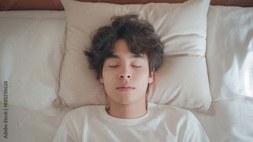 man sleeping in bed man sleeping in bed