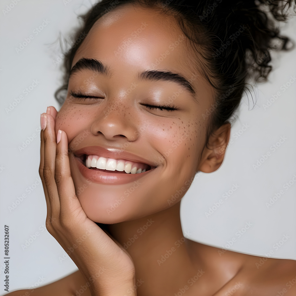 Beautiful young black woman with clean fresh skin, Model with healthy and shiny skin, close up portrait, beauty and spa. Beautiful young black woman with clean fresh skin, Model with healthy and shiny skin, close up portrait, beauty and spa.