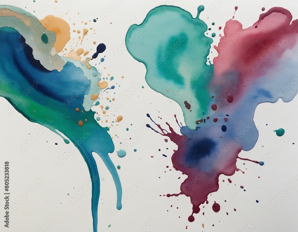 Watercolor stain on white background isolated