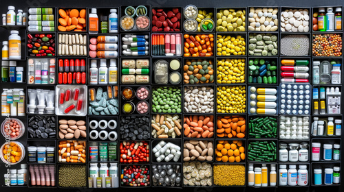 A large assortment of pills
