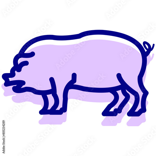 pig vector icon