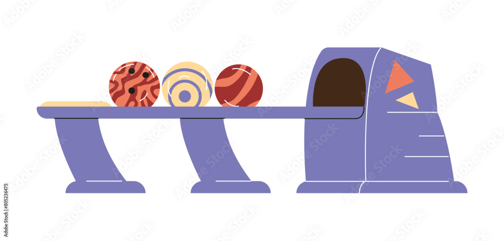 Vector illustration in cartoon style with a professional ball ...