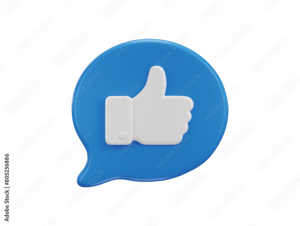 Thumbs up like icon 3d rendering vector illustration Thumbs up like icon 3d rendering vector illustration