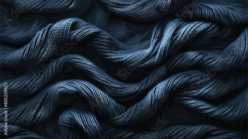Texture of stylish knitted fabric with folds as background photo
