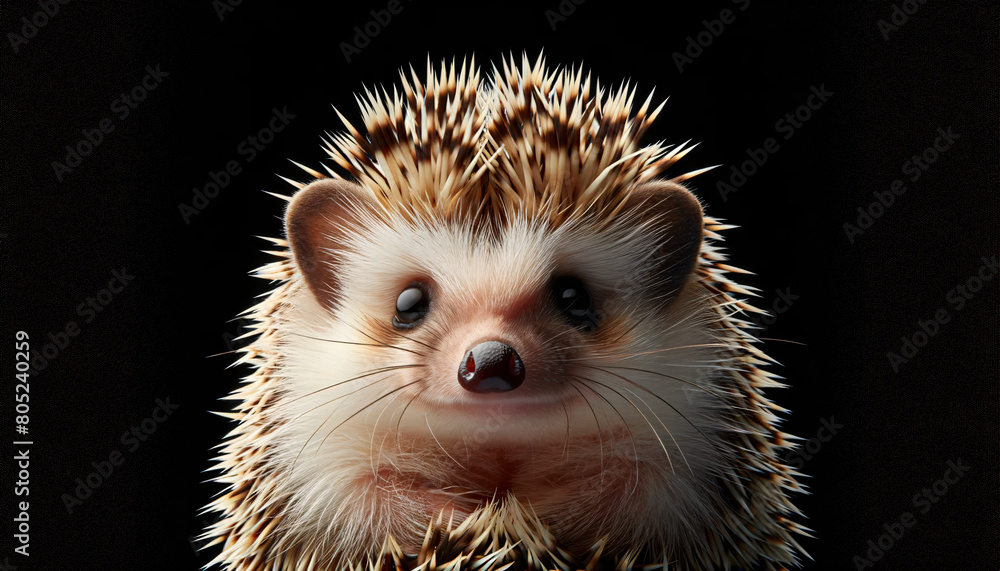 a hedgehog in a portrait style a hedgehog in a portrait style