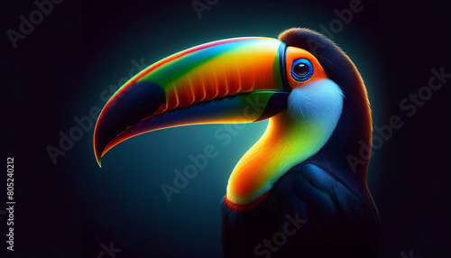a toucan in a portrait style photo