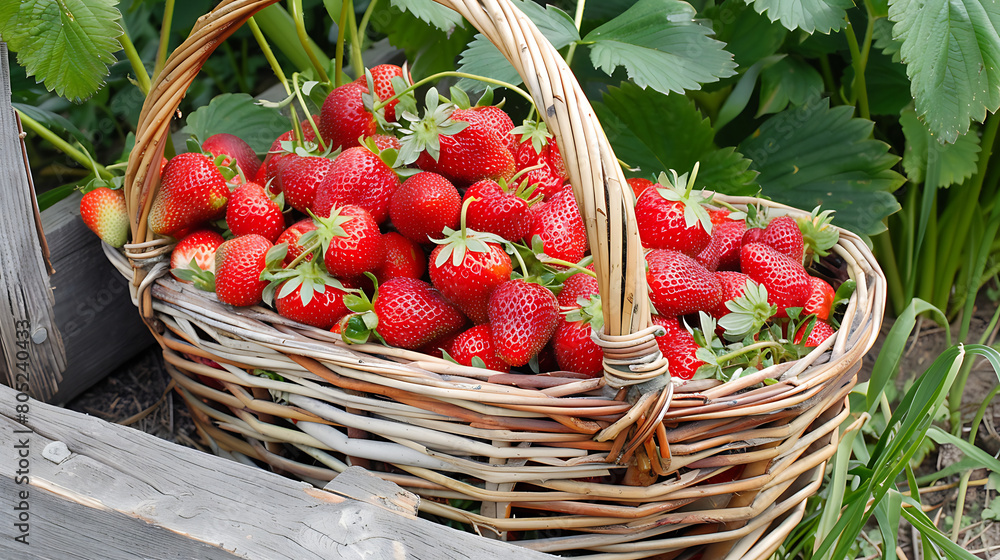 basket of strawberries basket of strawberries