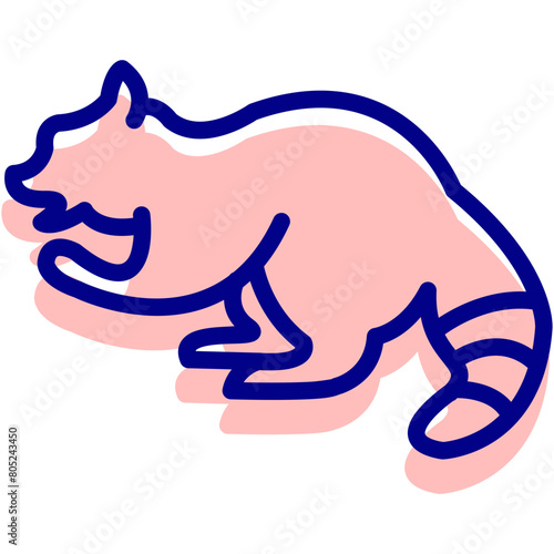 raccoon vector icon