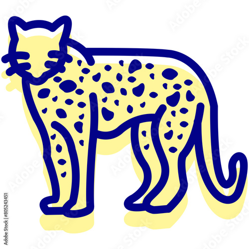 leopard vector icon