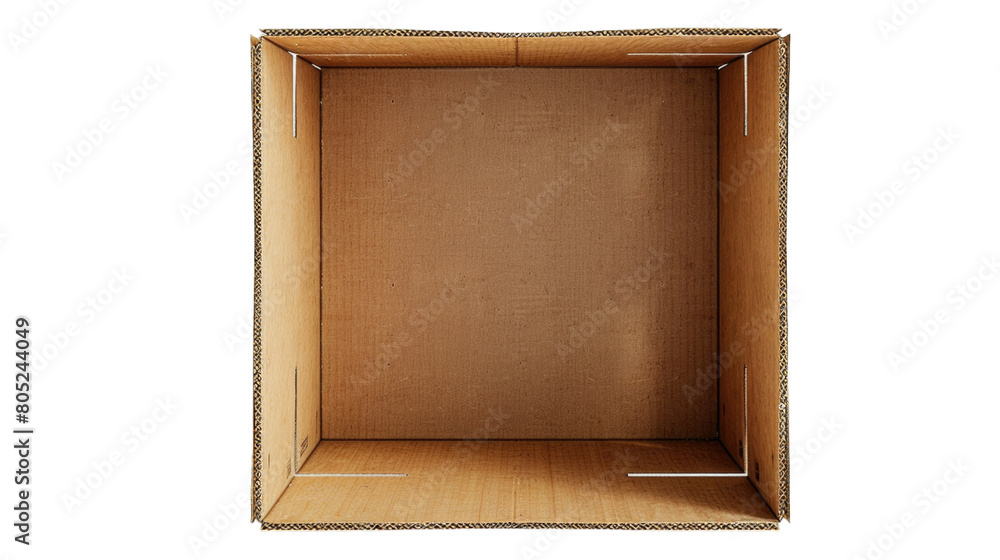 Fototapeta premium Cardboard box. Transparent background or PNG file.