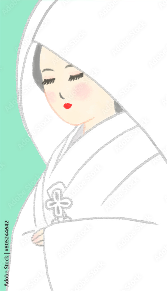 花嫁　白無垢　結婚　女性