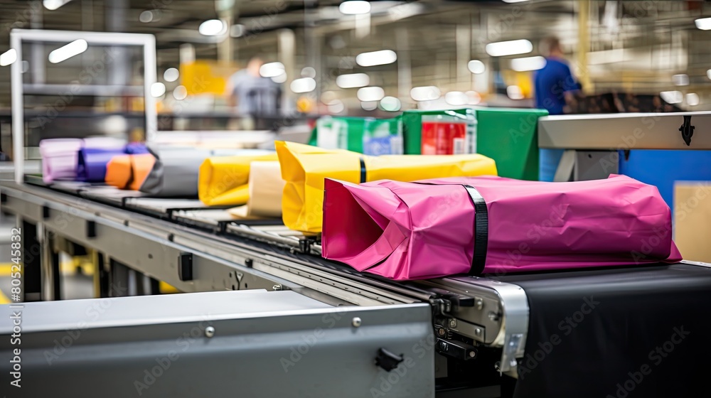 Fototapeta premium travelers package conveyor belt