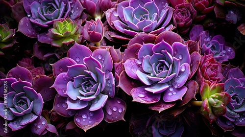 flowers purple succulents