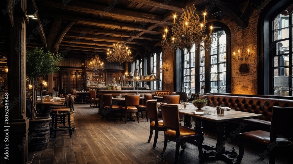 Fototapeta premium cozy restaurant interior design