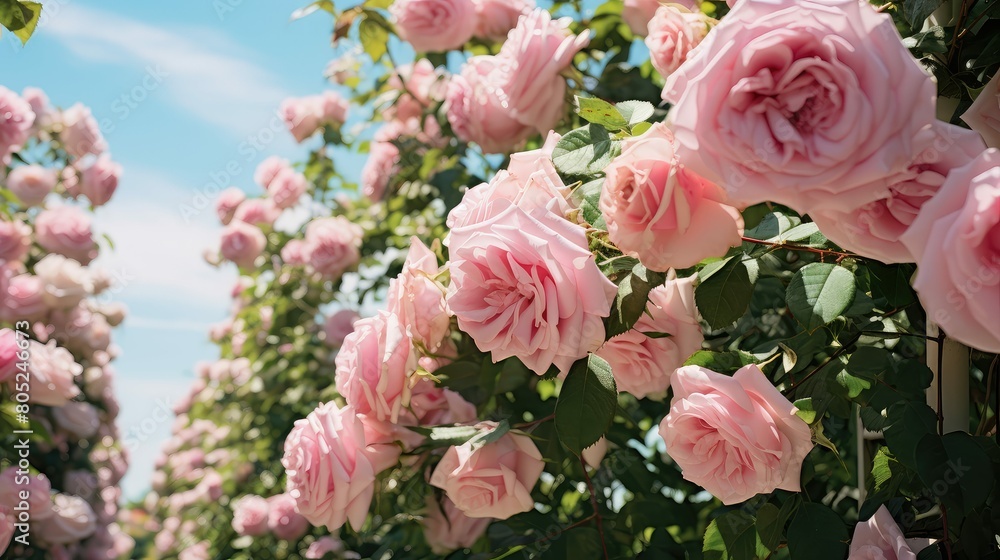 shot pink rose border