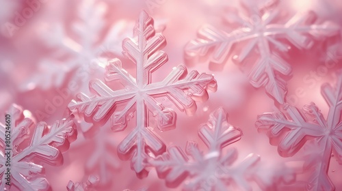 photogrph snowflakes pink A macro shot photo