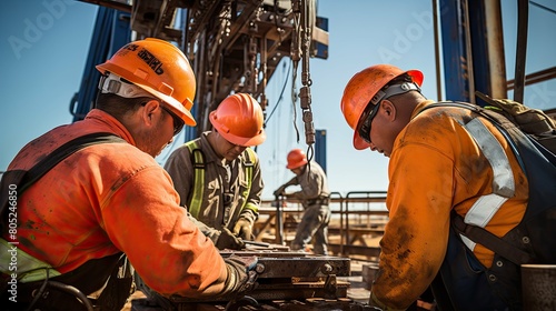 gear texas oil rig In the second photograph photo