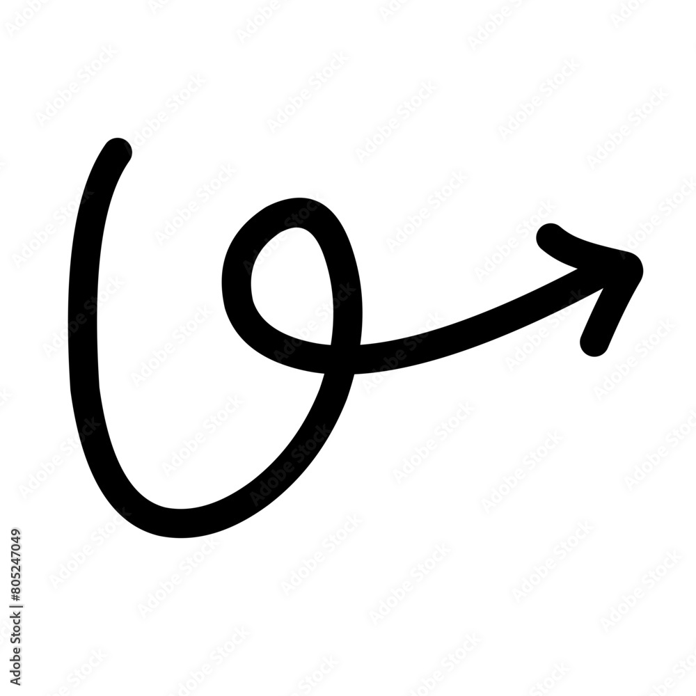 Arrow doodle line style Arrow doodle line style