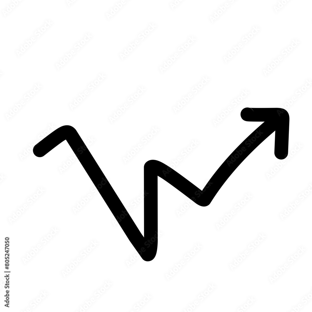 Arrow doodle line style Arrow doodle line style