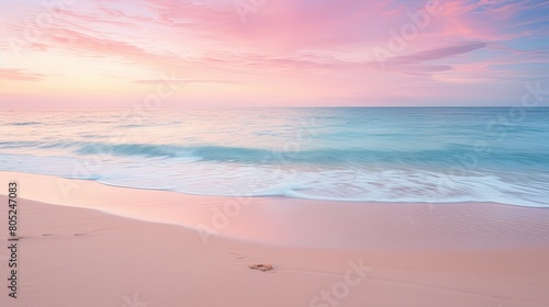 landscape pink beach sunset
