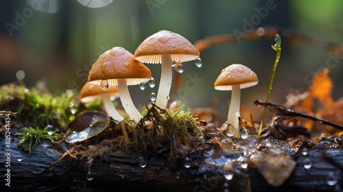 rain nature champignon mushroom