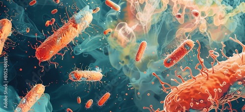 A labeled illustration showcasing different types of sepsis bacteria
