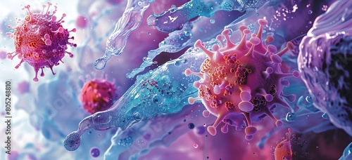 A series of illustrations demonstrating the bodys immune response to sepsis