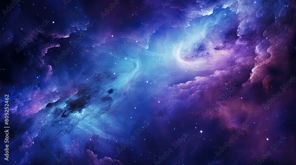 Fototapeta premium gas blue purple galaxy