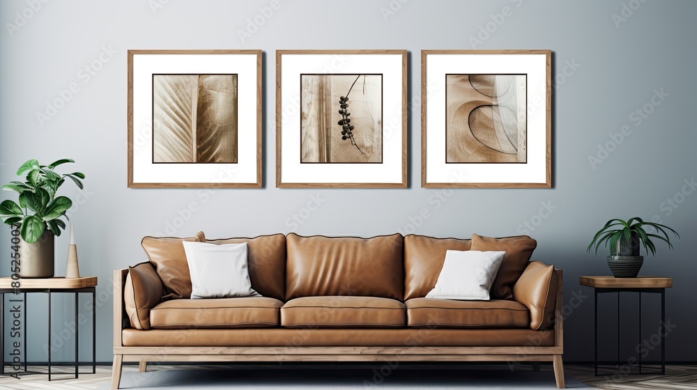 Fototapeta premium style brown wood frame