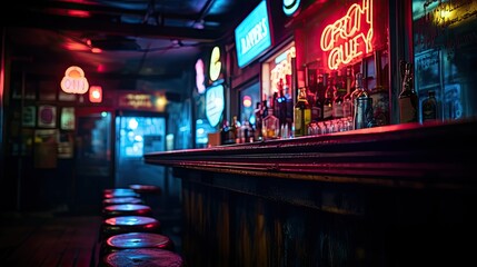 dive dark neon