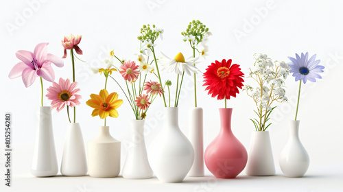 Flower vase on white background © Anas