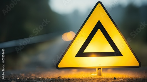hazard yellow triangle sign