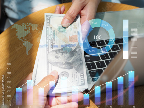 exchange cash dollar bills The economic situation is increasing in expenses.