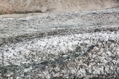 Hopper Glacier in Hunza, Gilgit Baltistan. Beautiful mountains view.  photo