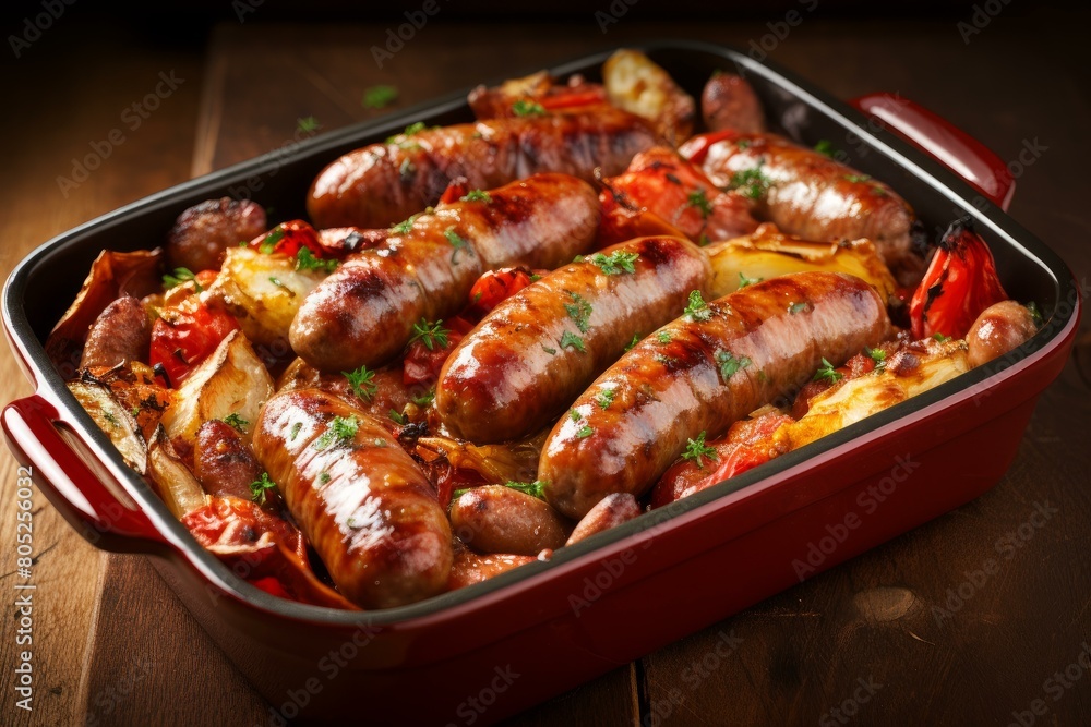 Detailed Sausage grill photo. Cooked cuisine. Generate Ai Detailed Sausage grill photo. Cooked cuisine. Generate Ai